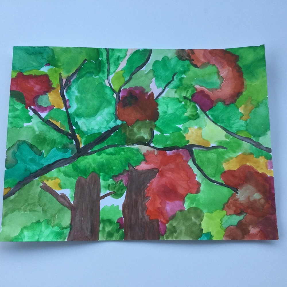 Watercolor Tree Painting